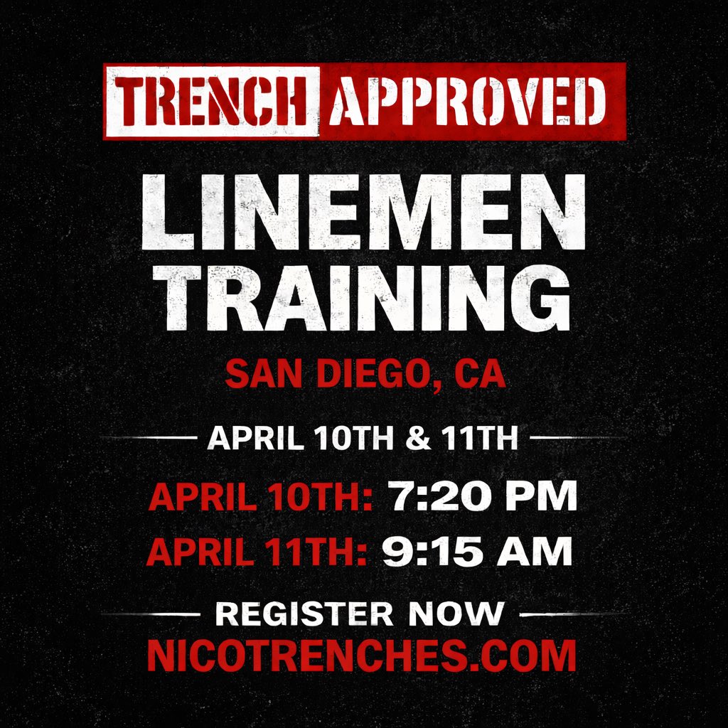 NICO TRENCHES | Linemen Training, Camps & Recruit. tweet media