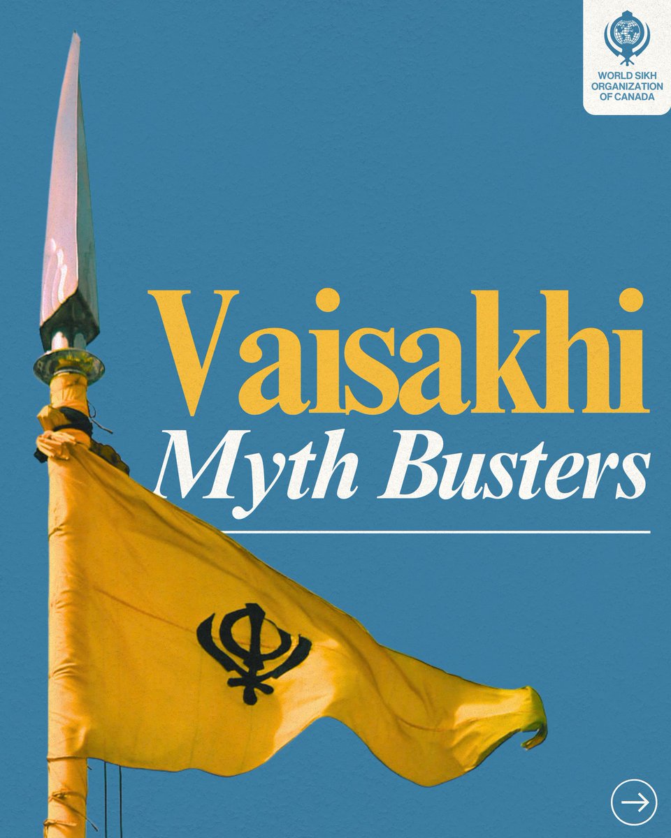 WorldSikhOrg's tweet image. As we approach Vaisakhi, we’re once again confronted with the same misconceptions year after year.

Vaisakhi is not simply a harvest festival. It is not the Sikh New Year. And Bhangra is not a Sikh religious dance.

Vaisakhi marks the founding of the Khalsa in 1699 by Guru Gobind