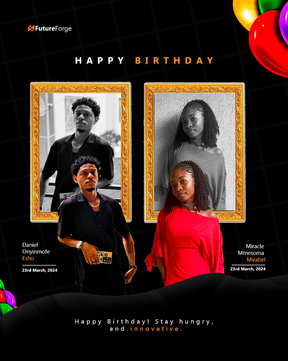 FutureforgeL's tweet photo. Happy Birthday to all our March Forgers!
Wishing you a year full of joy, laughter, and beautiful moments. You deserve it all 🎂✨
Drop a 🎉 to celebrate them.
#FutureForge #HappyBirthday #MarchBorn #CelebrateYou #BirthdayVibes https://t.co/7Zm9NXXRa0