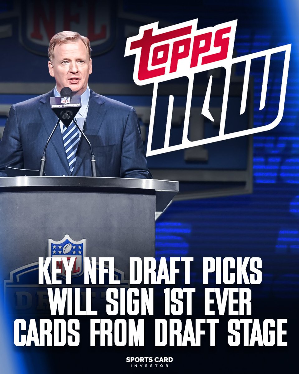 Topps Now is taking the NFL Draft to another level 👀

Key players will sign their first ever NFL trading cards from the NFL Draft stage immediately after they are drafted ✍️

#ToppsIndustryConference