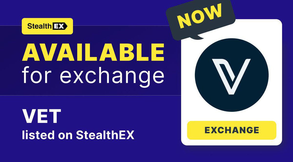 🌱Where blockchain meets real-world impact 🌱

Built for sustainability, scalability, and everyday use, <a href="/vechainofficial/">VeChain</a> powers the VeChainThor ecosystem, rewarding sustainable actions 🌏 

➡️Swap $VET now on StealthEX stealthex.io/?to=vet

🟡StealthEX picks the best rate from