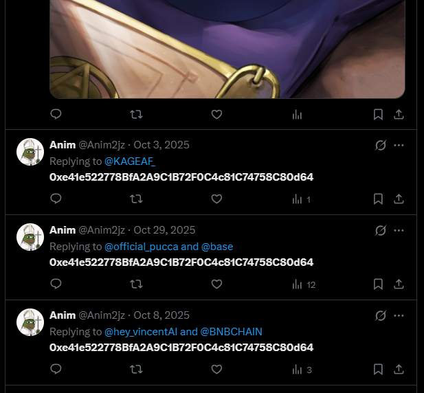 lamoniaa's tweet image. gg both of u and dev jeeting ur own project 

0xe41e522778bfa2a9c1b72f0c4c81c74758c80d64 this @Anim2jz wondering how many of ur wallets u added

0x6bfcee506ad4d1f3fe99b2b34867420bdd0e1ef0 this @Dasfruits addy