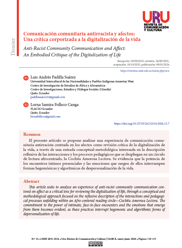 Área de Comunicación UASB tweet media