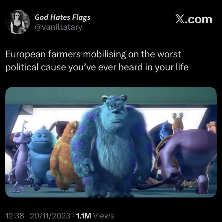 The Irish farmers protests rn