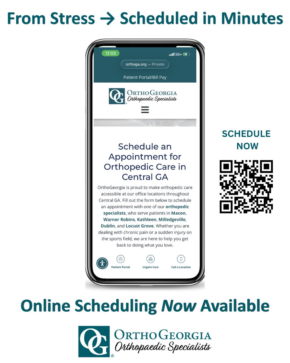 orthogeorgia's tweet image. Now Booking Made Effortless!
Say goodbye to phone tag and hello to convenience 
Our online scheduling is now LIVE — book your appointment anytime, anywhere, in just a few clicks!
Fast.
Easy.
Available 24/7.
orthoga.org/online-schedul…
#nowscheduling #bookonline #Convenience