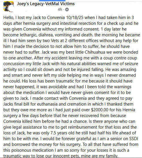 badpetmeds's tweet image. Please do your research before you give you pet Convenia.  RIP Jack. 🌈💔😢  1/2
