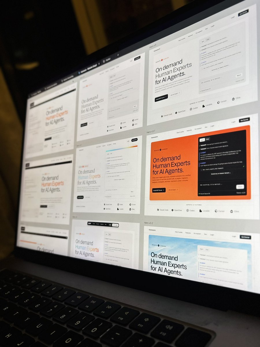 heysatya_'s tweet image. Behind the scene of a project 👀

Task:
- Landing Page

&amp;gt; Within 24 hours, full wireframe was presented
&amp;gt; Explored 9 hero versions
&amp;gt; Out of which 3 we selected for review
&amp;gt; And out of 3, 1 got selected 

Now moving on to complete the full LP, will update you guys with more bts.