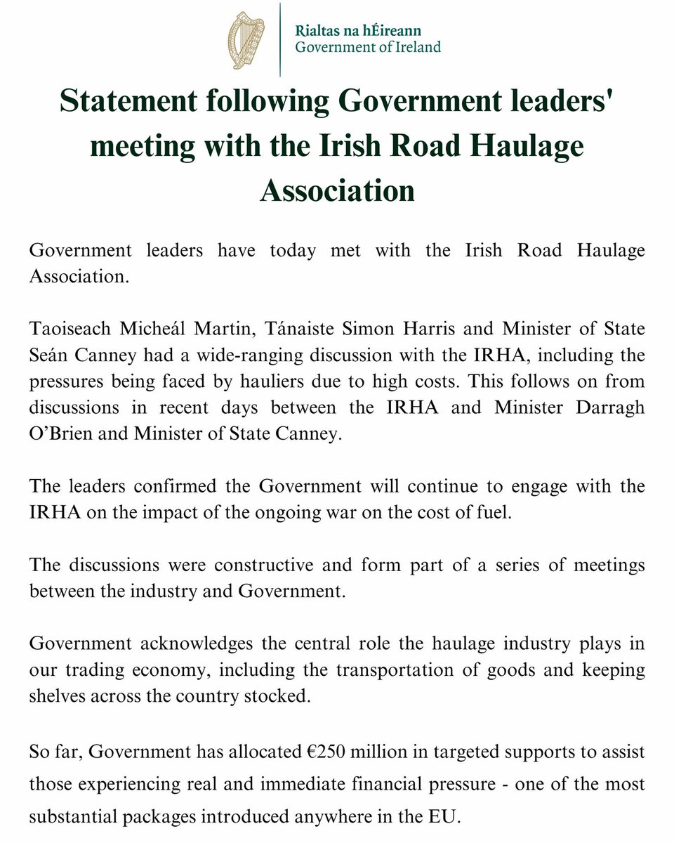Simon Harris TD tweet media