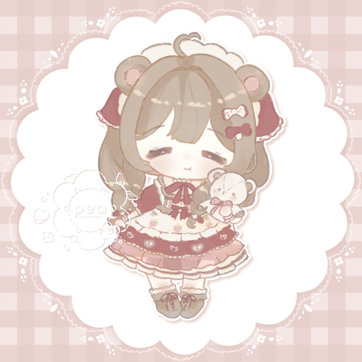 petalfawns's tweet photo. a little trinket for komori mina (#mina_komori) 🐻🍓
thank you for your request! ♡  

#vgencomms #skeb #drawmori https://t.co/bCibKaHyM4