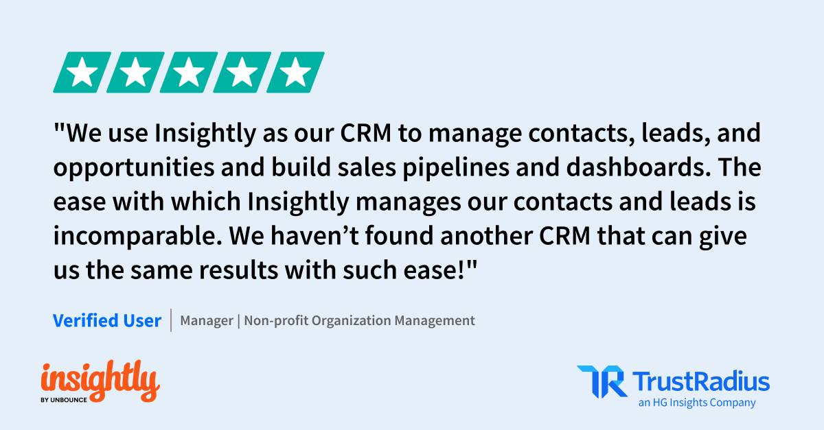 Insightly CRM by Unbounce tweet media
