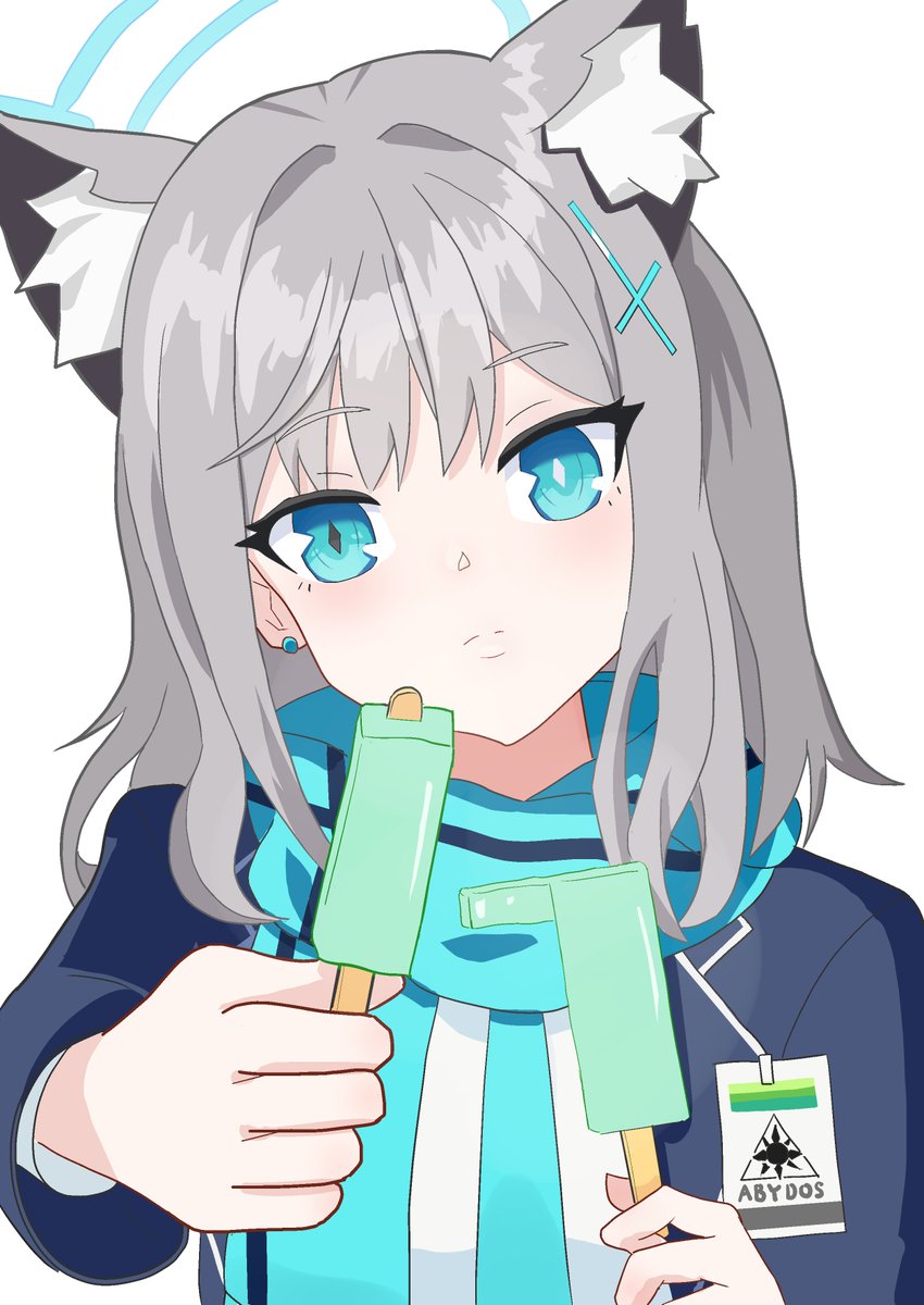 dotfski's tweet photo. アイスを分けてくれるシロコ
「ん、食べやすい方を上げるね」
#ブルアカ https://t.co/k22oDPppYz