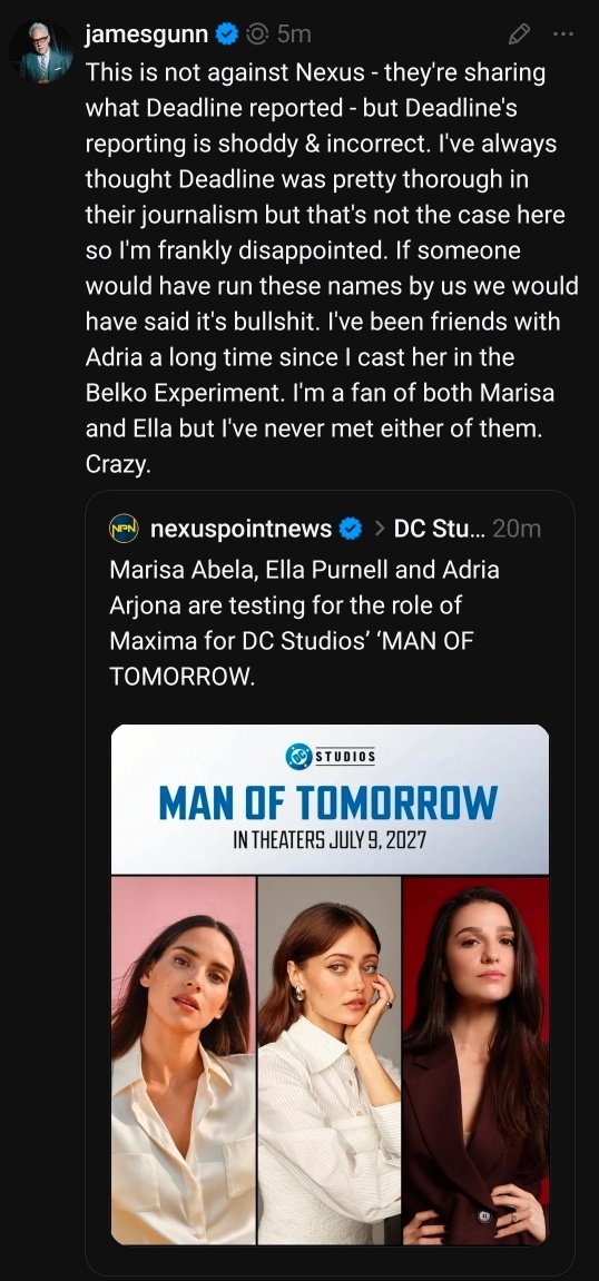 imteshal_karim's tweet photo. @DiscussingFilm Well, James Gunn says no https://t.co/cB3VNyDv4u