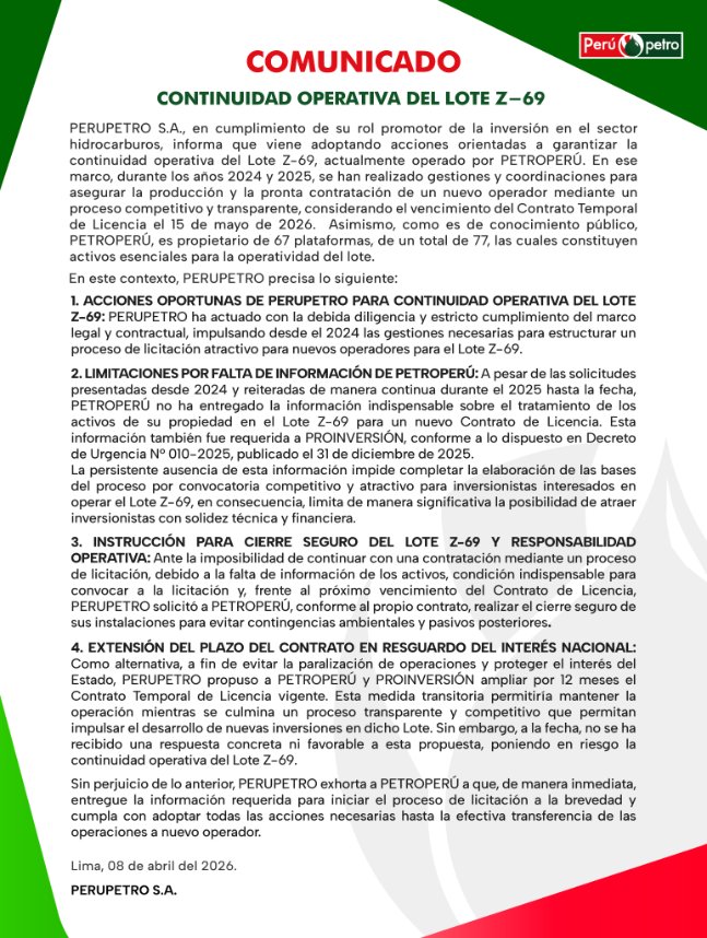 PeruPetro (Oficial) tweet media
