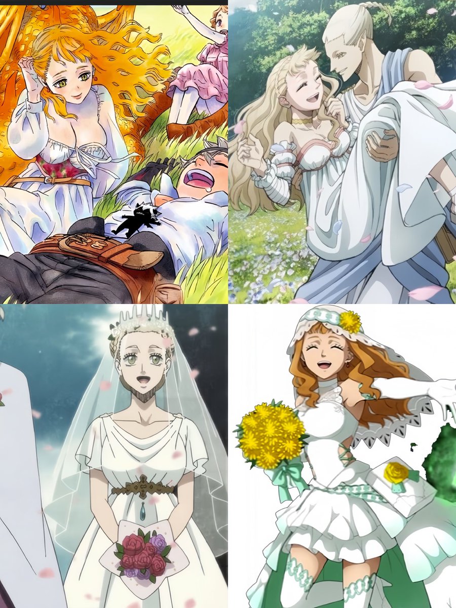 vermillion54426's tweet image. Mimosa Vermillion and Titia Silfamilion in the white dress 🤍🦢

#Blackclover 
#mimosa 
#ブラッククローバー