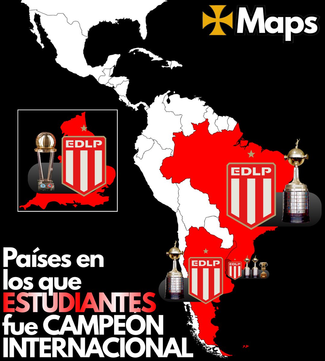 🦁 Países en los que Estudiantes fue campeón internacional: