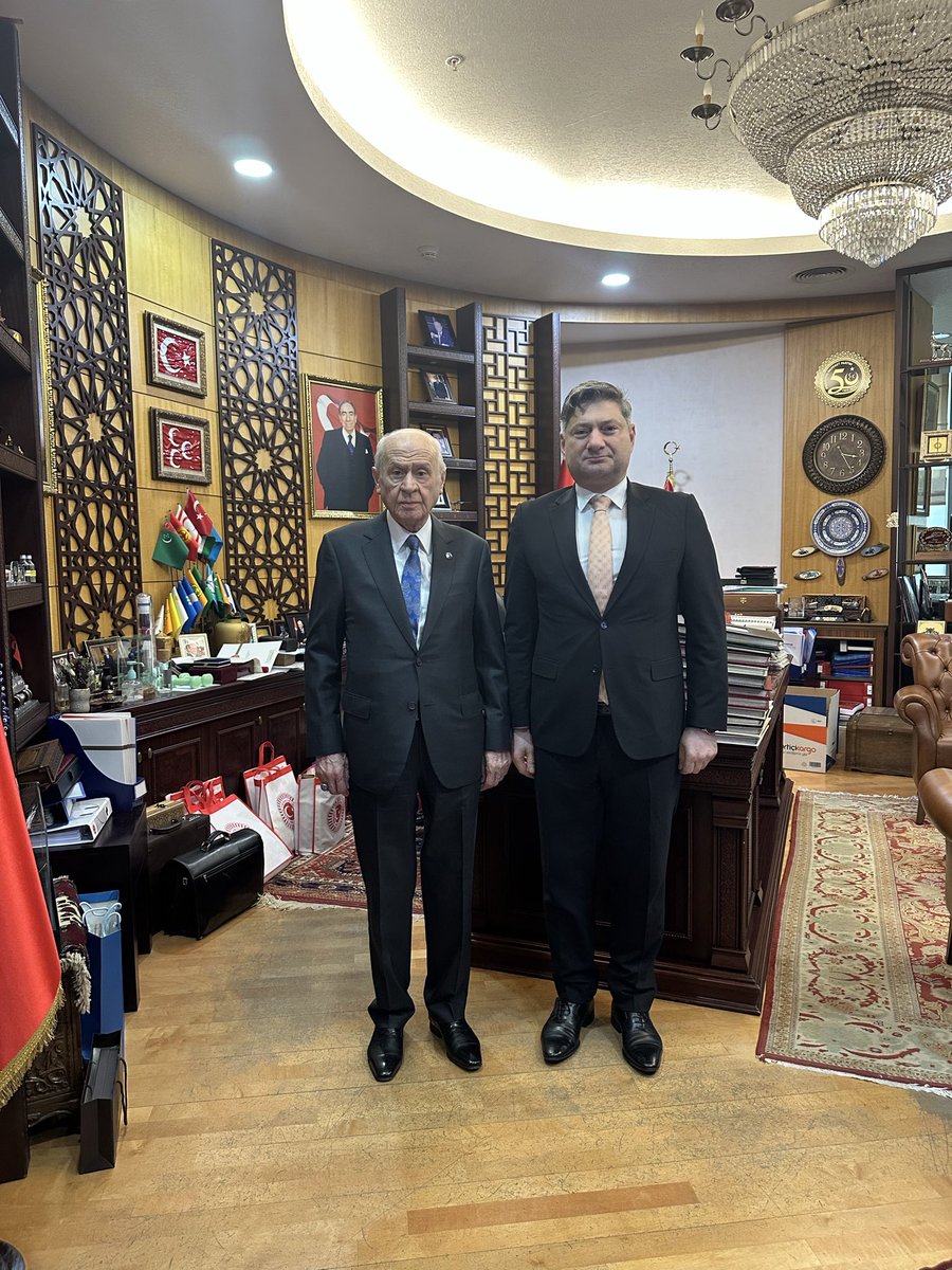 Sayın Genel Başkanımızı, Makamında Ziyaret Ederek, Emir Ve  Talimatlarını Aldık. Allah Başımızdan Eksik Etmesin.