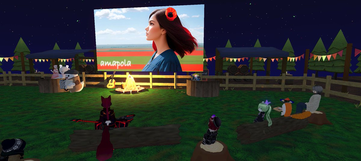 atori211's tweet image. #アコーディオンLive 
#ウナム #ClusterLive
皆さん知ってましたか？ ヒナゲシの花を「アマポーラ」と言うんですって。その名がついた「アマポーラ」を弾いてくれました。
そしてラストはあの曲…
 ルパン三世から「スーパーヒーロー」を…
ルパンと銭形のとっつぁんとの追いかけこが見られます（笑）