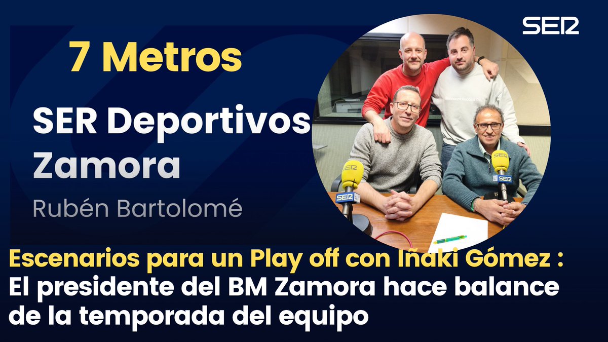 🔉AUDIO | 8⃣ de abril: 

7⃣ Metros | 🤾Escenarios para un play-off con el presidente del <a href="/BalonmanoZamora/">Balonmano Caja Rural de Zamora</a>, Iñaki Gómez, <a href="/antoniosemura/">Antonio Sánchez Martín</a> y <a href="/CarlosToyos_/">Carlos Toyos</a> 

👉#RZSerPodcast, ¡dale al play!:
cadenaser.com/audio/17756574…
