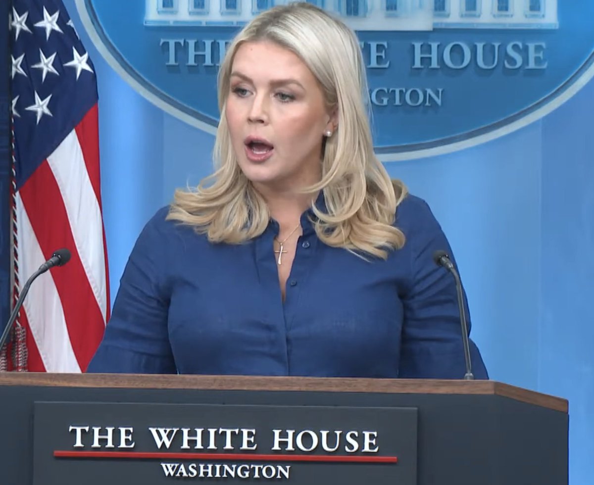 BREAKING: A reporter confronts Karoline Leavitt about Trump's threat to commit nuclear genocide against Iran — and she accidentally supercharges impeachment calls by admitting that it was "not an empty threat."

At this point, she needs to be prosecuted for war crimes too...