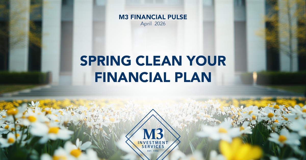 M3Advisor's tweet photo. As the seasons change and the days grow longer, many of us instinctively begin to declutter our homes and refresh our living spaces. This same energy provides a perfect opportunity to revisit your financial plan, ensuring that every element of your strategy remains harmoniously aligned with your evolving life goals and the current economic landscape. Check out a few ways to “spring clean” your finances in our latest Financial Pulse.