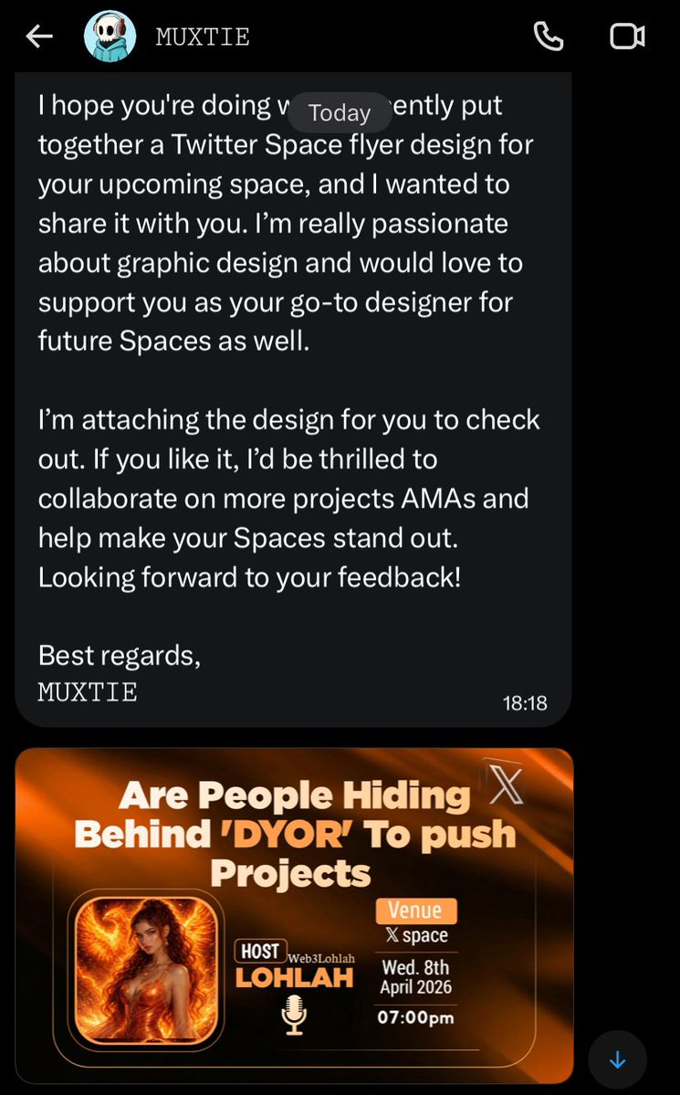 Web3Lolah's tweet image. We hosted a powerful space today : and one thing stood out clearly:

People hide behind “DYOR” to avoid accountability.

Yes, everyone should do their own research.  
But let’s be honest…

When someone you TRUST promotes a project, their influence carries weight.

So when that