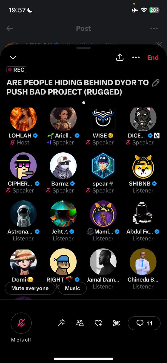 Web3Lolah's tweet image. We hosted a powerful space today : and one thing stood out clearly:

People hide behind “DYOR” to avoid accountability.

Yes, everyone should do their own research.  
But let’s be honest…

When someone you TRUST promotes a project, their influence carries weight.

So when that