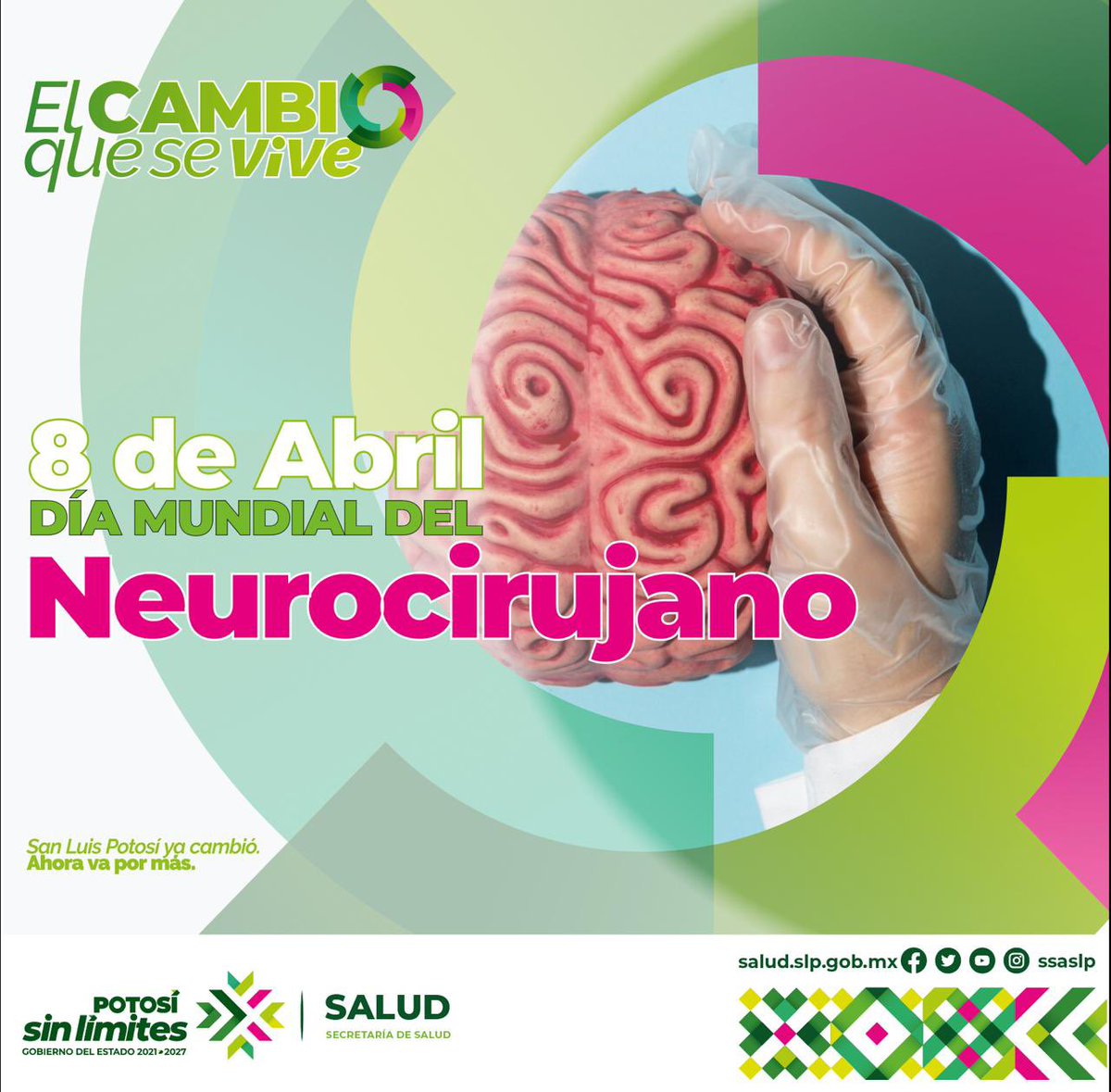 ssaslp's tweet photo. Día Mundial de la Neurocirujana y el Neurocirujano.
Nuestro reconocimiento a su especialización y la destreza  para abordar la complejidad del sistema nervioso.
#PotosíSinLímites #ElCambioQueSeVive #RicardoGallardo @RGC_Mx https://t.co/RTrChOpMOL