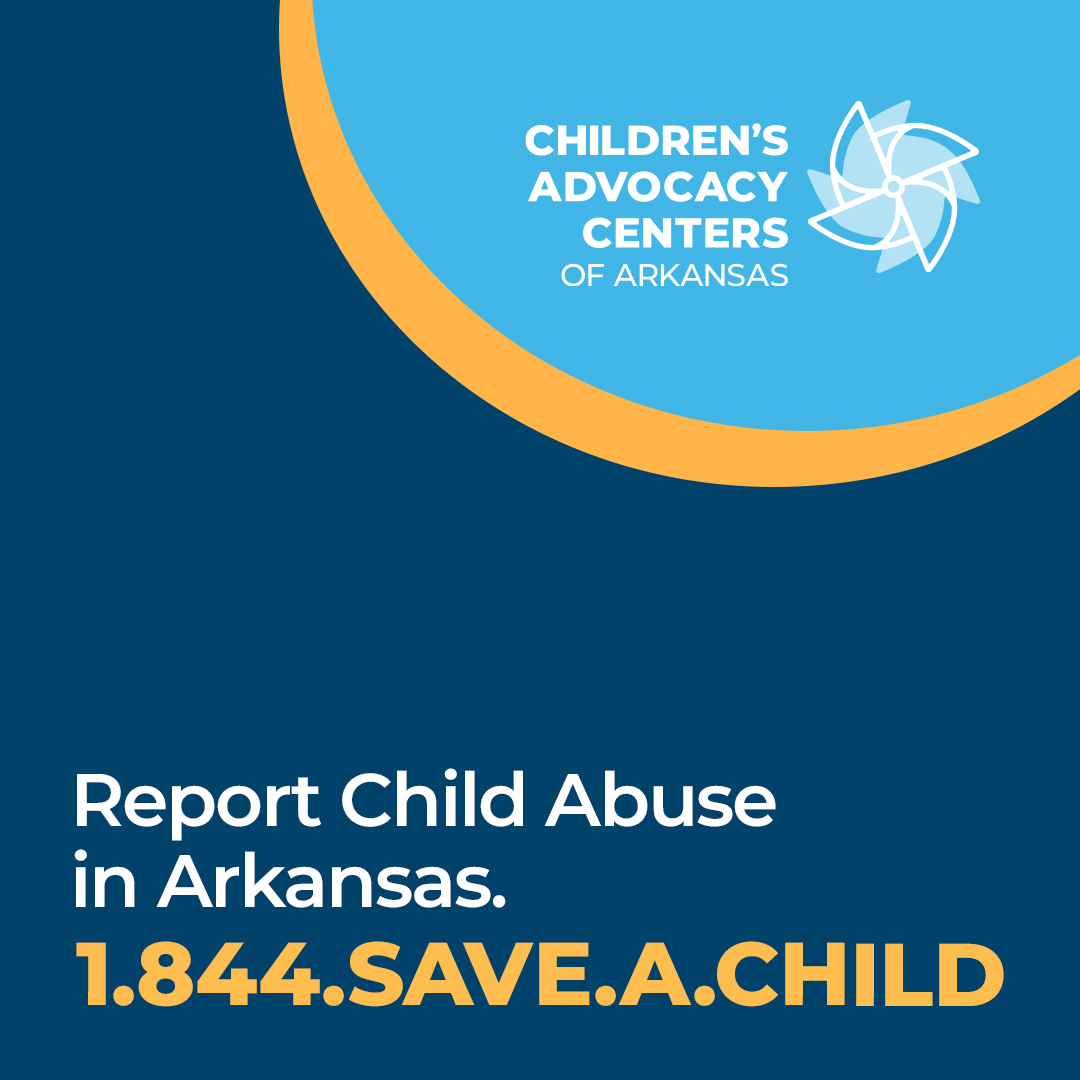 If you suspect child abuse, there's only one right thing to do — report it.  Call 1-844-SAVE-A-CHILD. #CACar #ProtectARKids
CACarkansas.org