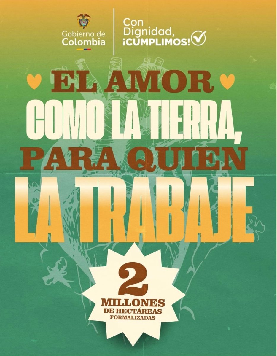 CesarABuitrago's tweet photo. Lo mejor para quienes la han trabajado por años, y la han trabajado con amor. El campesinado colombiano es sinónimo de amor por la tierra y de lucha incansable. https://t.co/SIknHBgjim