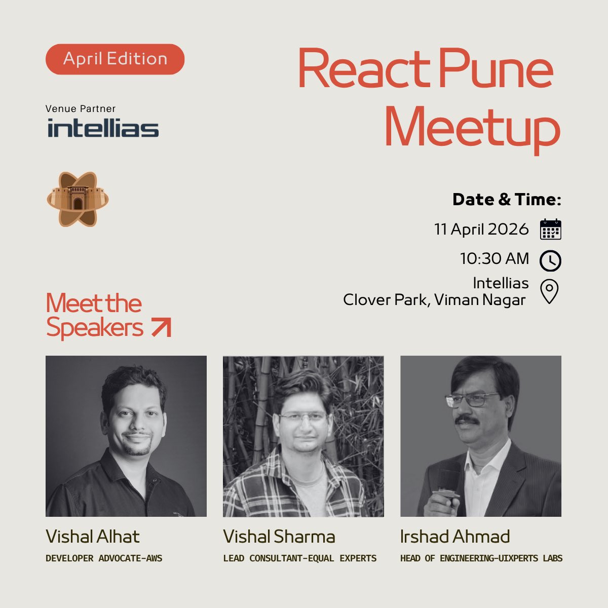 ReactPune's tweet photo. Happening this weekend! 

Last call to reserve your spot: https://t.co/pnRO5XgNnm

See ya 👋

#ReactPune https://t.co/vNOQ8yqgPN