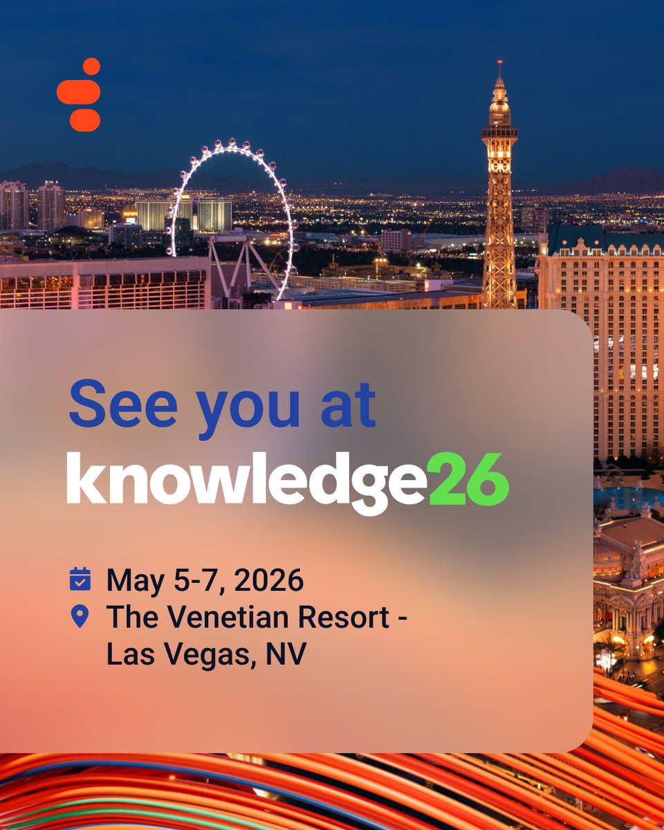 Ginipol12's tweet image. The future of CX is getting closer.

With ServiceNow #Knowledge26 just a month away, I’m especially interested in what Genesys will be showcasing around AI + experience orchestration. Check it out: genesys.com/events/service…