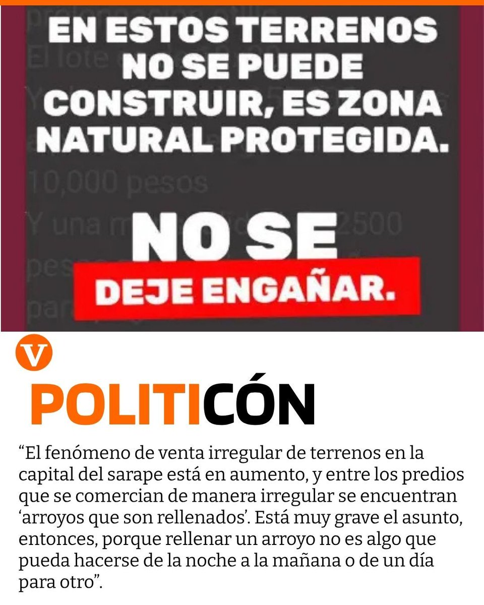 “En Saltillo, venta de terrenos sobre ‘arroyos rellenados’ exhibe ceguera institucional”: Hoy les hablo sobre el tema en el tercer punto de mi columna.

🔗 Conoce más detalles aquí. 👉 bit.ly/3OvlreB