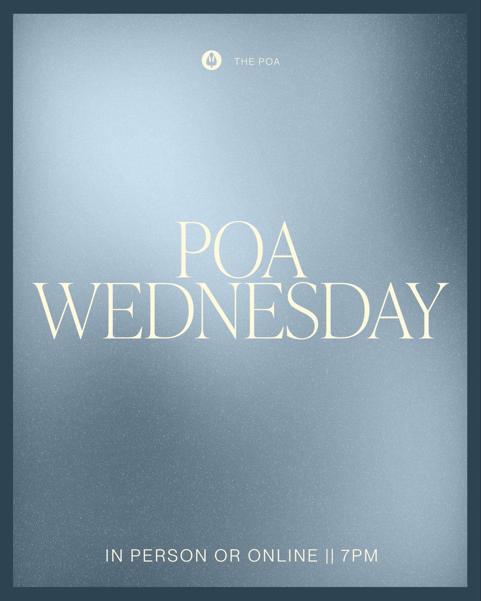SMILE! 😃
POA Wednesday is BACK! 🎈  
Tonight at 7 PM, there’s a spot waiting just for you on campus! 
We hope to see you there.