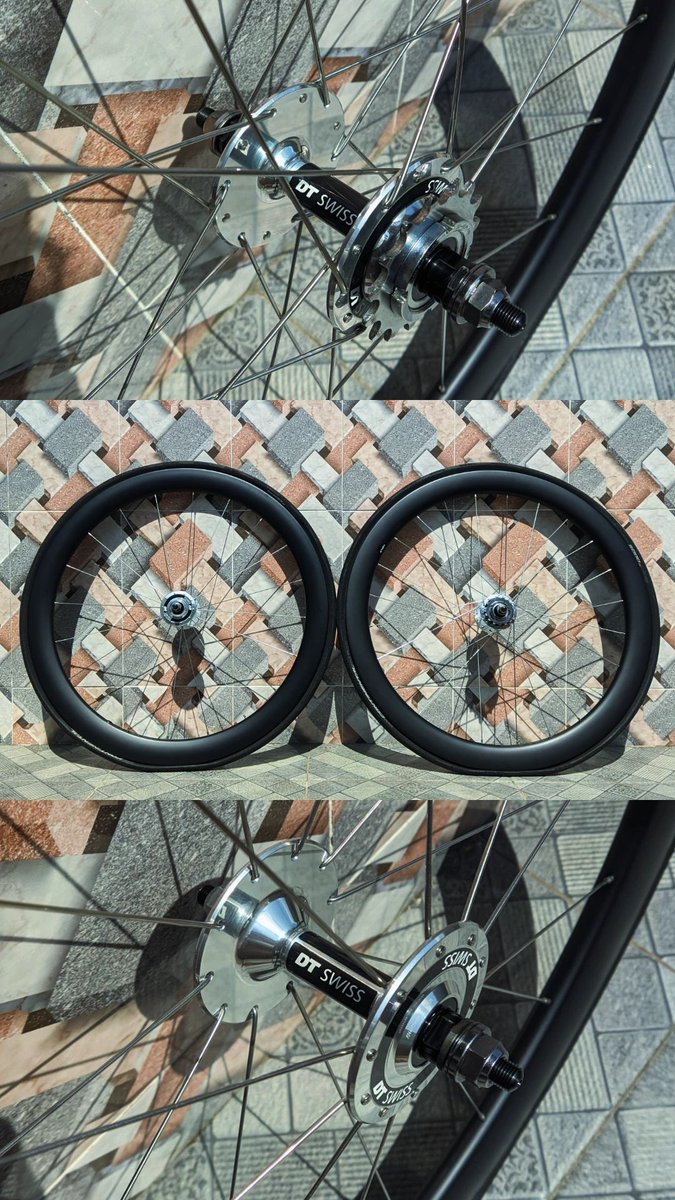 tronton321's tweet image. WTS WHEELSET FnR
· Rims Carbon Profil 5cm Disc
· Spoke Pillar Double Butted Round
· Hub DT Swiss 370 Track 
*include cog 15T

#fnfjb #fixie #trackbike