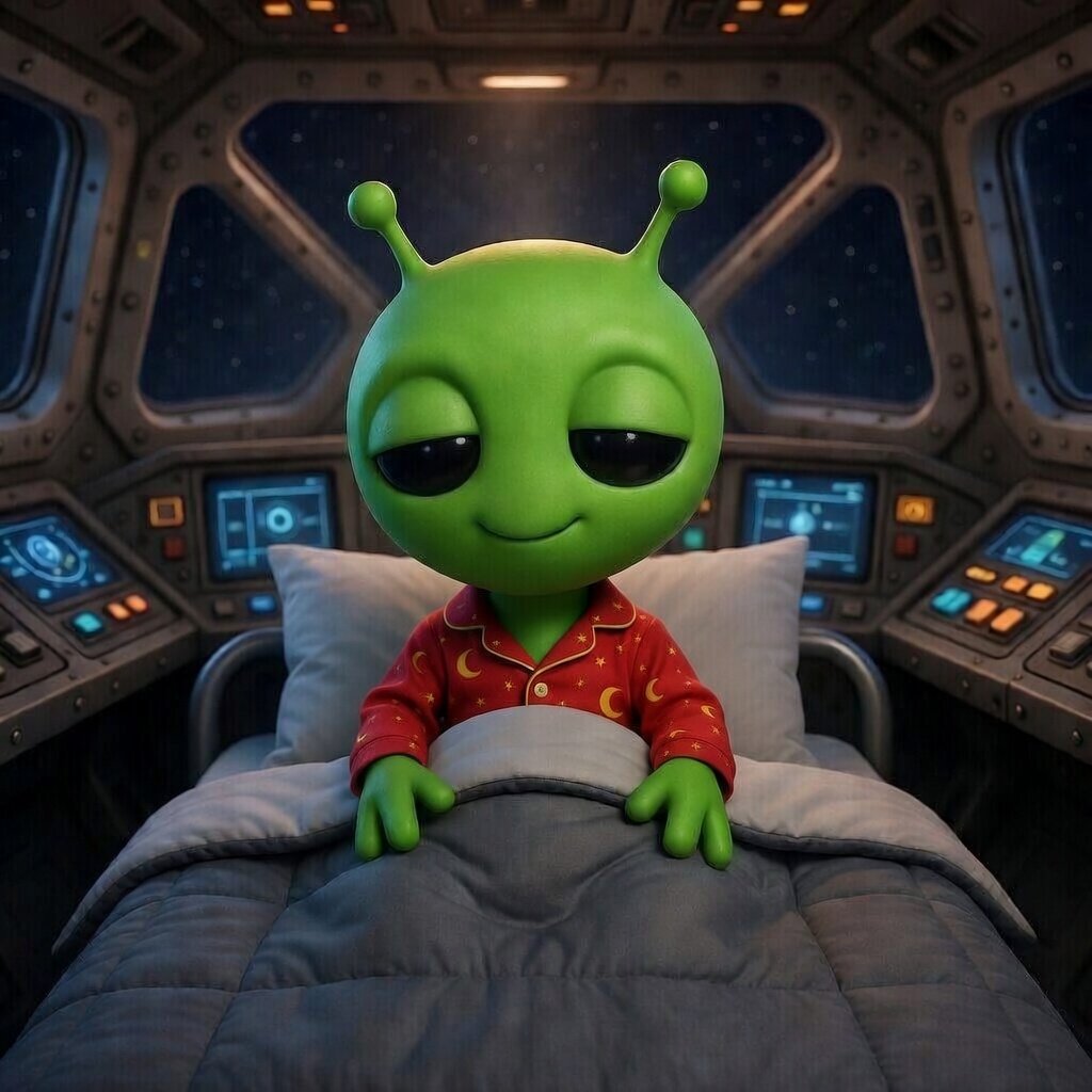 Friendly alien calling it a night 😴👽

Can I get a GN from the real ones? 🙏💜

No matter how today went, you showed up 🙌
That’s already a win 💪

Keep this in mind before you sleep:

“Success doesn’t come from what you do occasionally, it comes from what you do consistently.”