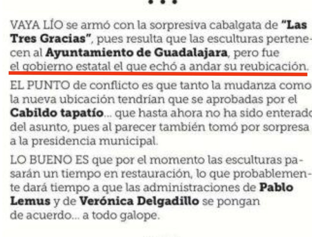 NadiaMadrigal's tweet image. La restauración y traslado de las esculturas que ordenó el dueño de #Jalisco sin decirnos a los #Tapatios será aparte de los 130 MDP del costo de la Plaza de Av México, ya está incluído o nos van a cobrar aparte ?
#LosTapatiosEstamosPintados