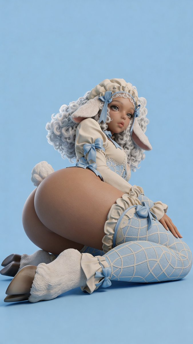 purpleboob's tweet photo. My encyclopedia of monster girls  
Day 21: Sheep girl 🤍 https://t.co/PSRB510tZu