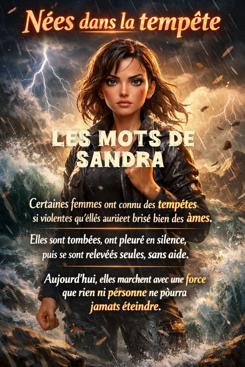 sandracitation's tweet image. Certaines femmes ont connu des tempêtes si violentes qu’elles auraient brisé bien des âmes.
Elles sont tombées, ont pleuré en silence, puis se sont relevées seules, sans aide.
Aujourd’hui, elles marchent avec une force que rien ni personne ne pourra jamais éteindre.
#FemmeForte