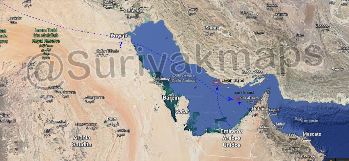 Suriyakmaps's tweet image. Israel and the U.S. are threatening the ceasefire by attacking Iranian islands in the Persian Gulf. 🇮🇱🇺🇸 🇮🇷
This morning, alleged Israeli/U.S. forces (there is even talk of UAE aircraft) attacked the islands of Lavan and Sirri in the Persian Gulf. The former is one of the four