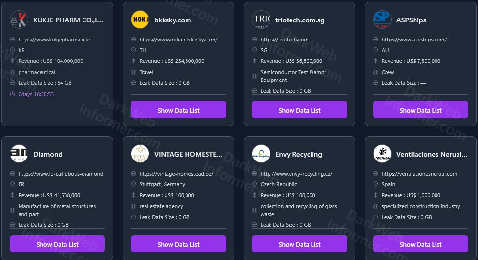 DarkWebInformer's tweet image. ‼️ Gunra Ransomware Claims 16 Victims

🇰🇷 KUKJE PHARM CO.,LTD.
🇹🇭 bkksky[.com
🇸🇬 triotech[.com[.sg
🇦🇺 ASPShips
🇫🇷 Diamond
🇩🇪 VINTAGE HOMESTEAD
🇨🇿 Envy Recycling
🇪🇸 Ventilaciones Nerual
🇦🇺 Eric Davis Dental
🇪🇸 INCARFE S.L.
🇭🇰 NeoDerm
🇧🇷 Ipiranga Contábil
🇦🇷 Grupo PyD
🇹🇭 Thai