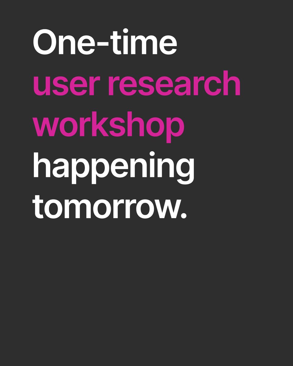 kiselev_one's tweet image. ONE-TIME USER RESEARCH WORKSHOP will happen tomorrow — grab your seat: luma.com/2yutdf49.

This will be a couple of deep-dive hours into user research. If you have questions, it closes tomorrow, so don’t miss it. See you at Clockwise.

#userresearch #research #productdesign