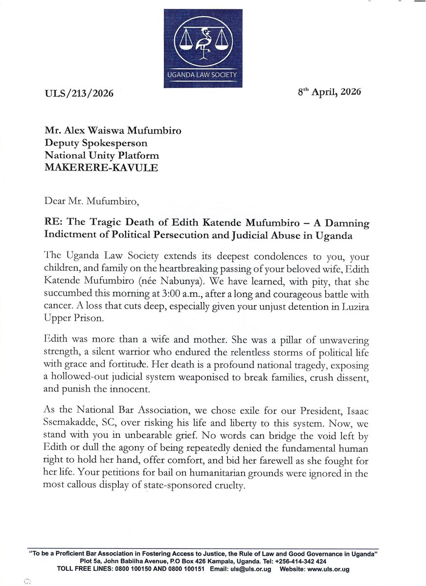 Uganda Law Society tweet media