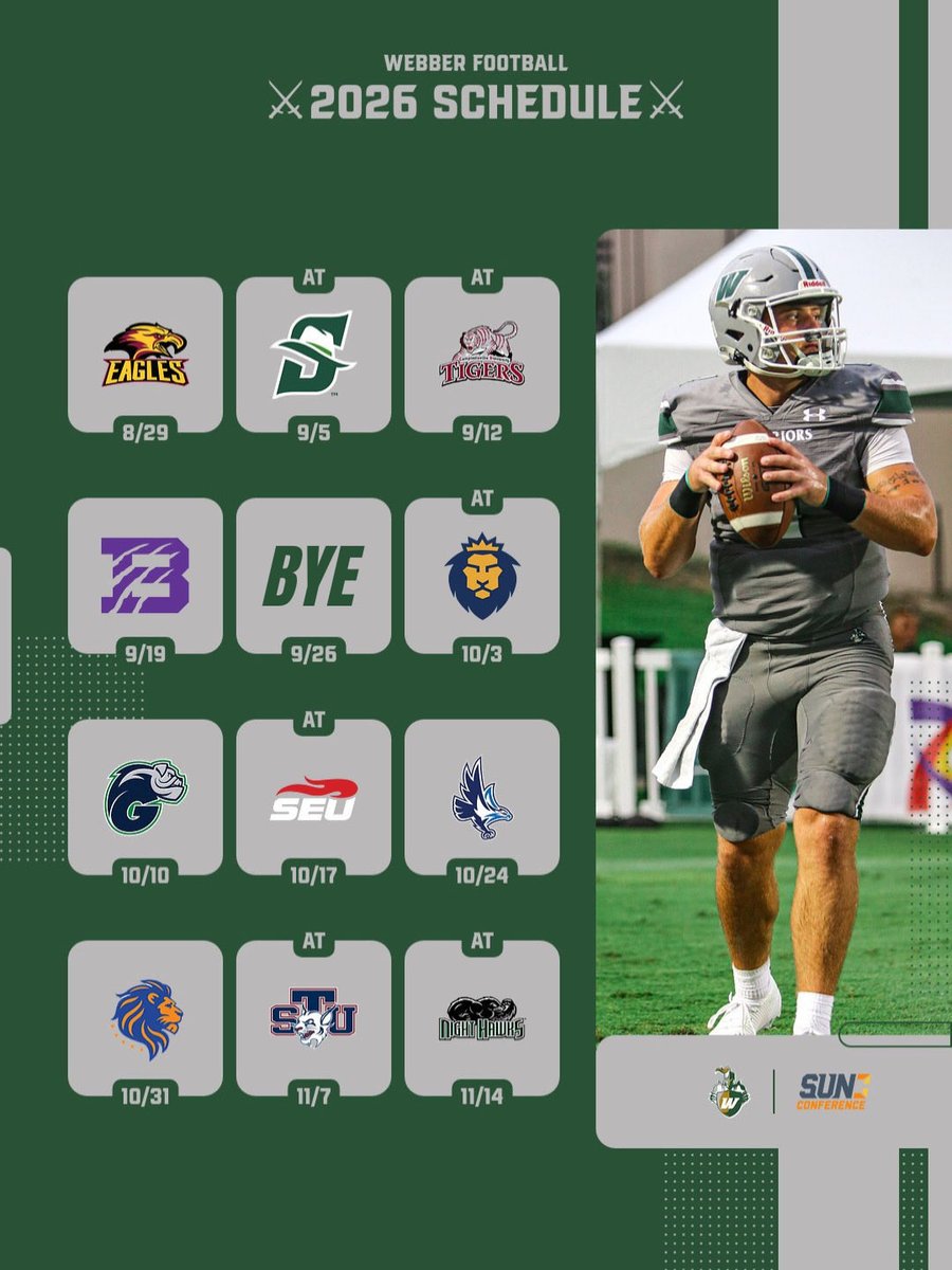 Webber Int'l University Football tweet media