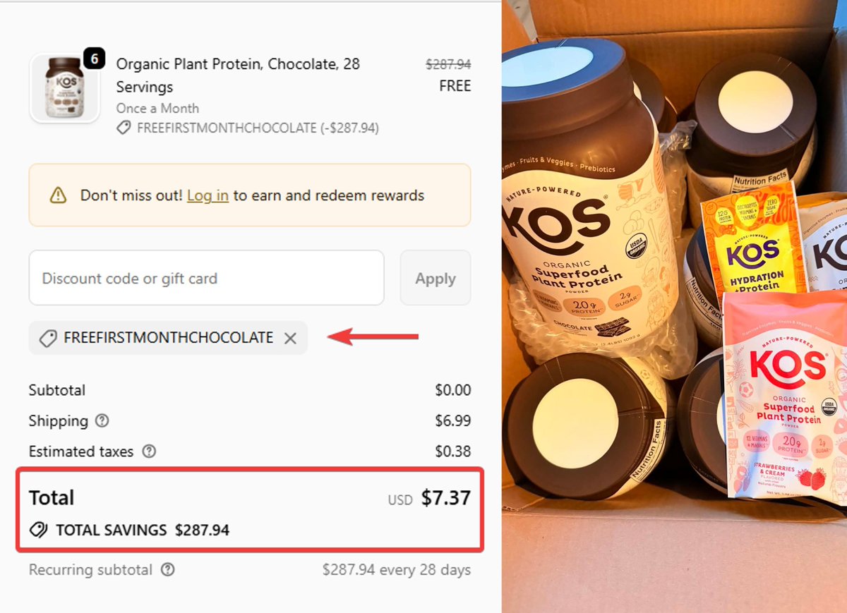 Pricerrors's tweet image. GLITCHING PROTEIN POWER FOLLOW INSTRUCTIONS 💪

They're offering FULL sized protein tubs with subscribing.

Use Code: FREEFIRSTMONTHCHOCOLATE

I grabbed 6 and only paid shipping.

Reminder to CANCEL subscription once you receive to not renew.

oh yeah, they shipped before 😉