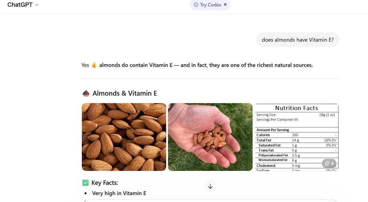 IndiaShortcut's tweet photo. @vipul2777 just do one chatGPT you will know all know Almonds have high amount of Vitamin E , and Almonds is Good for Health, Dont Belive this type of Uncles https://t.co/fcpEHvHLBH