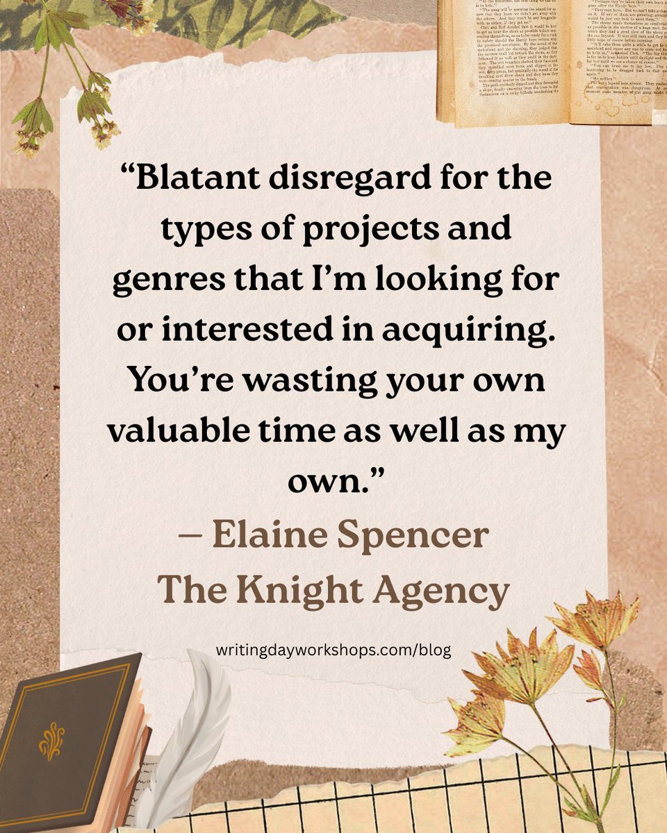 writingdaywksp's tweet image. Biggest Querying Pet Peeves of Literary Agents
(PART 3)

Advice from Literary Agents themselves on what to avoid in queries!

You can find this article and more on our blog:
writingdayworkshops.com/blog

#writingcommunity #literaryagent #writerslife #writing #amquerying
