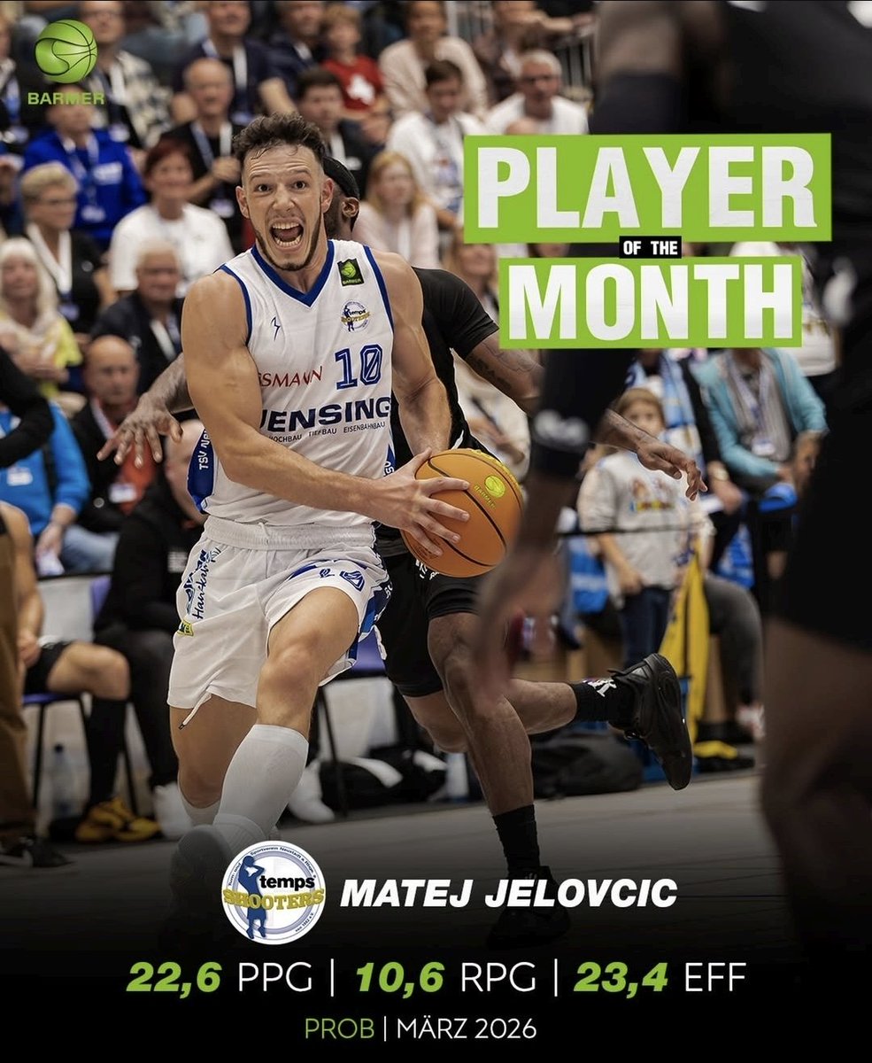 Another great month for our Matej Jelovčić. Playoffs next! #WeAreBallin