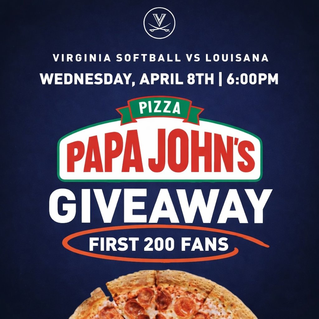 UVASoftball's tweet photo. Everybody loves free stuff!

We've got free pizza tonight for the first 200 fans!

#GoHoos | #4for40 | #PeopleMakeThePlace https://t.co/ts5M3Rk8vj