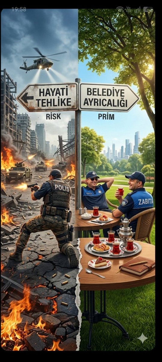 MUckun54154's tweet photo. Zabıtanın RİSK primi aldığını duyunca içim rahatladı.

Çay soğuyabilir, 
gölge bulunamayabilir, 
vatandaş soru sorabilir…
 ciddi riskler.

Polis mi?

 Her gün sahada belirsizlikle uğraşmak artık rutin sayılıyor. 

Gerçekten sistem kusursuz işliyor. (!)#CanVerenPoliseHakVerin https://t.co/3VQ1oly4OW