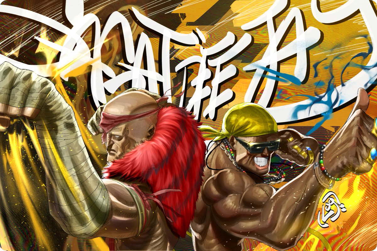 logsarcadecab's tweet image. Finished this comm for @Tashipirin 's leverless controller!, it was a really fun request to do. #sf6_sagat #sf6_deejay #deejay #sagat #sf6 #streetfighter6 #capcom